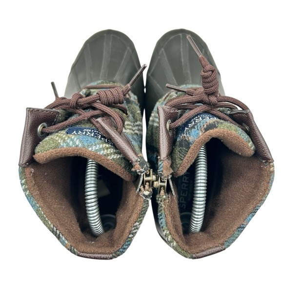 Sperry Women's Syren Gulf Plaid Side Zip Duck Boots Shoes Size 6M - Picture 6 of 10
